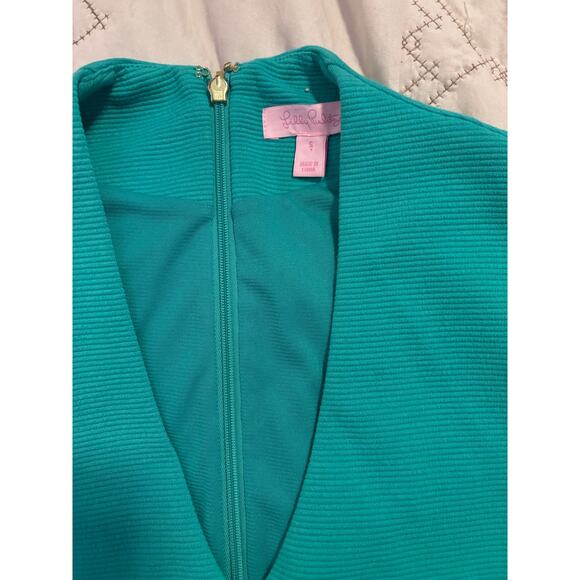 Lilly Pulitzer Brielle Textured Fit & Flare Dress – Seafoam Green – Size Small - Picture 3 of 6